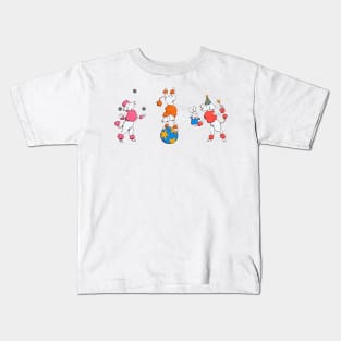 Three Circus Poodles Kids T-Shirt